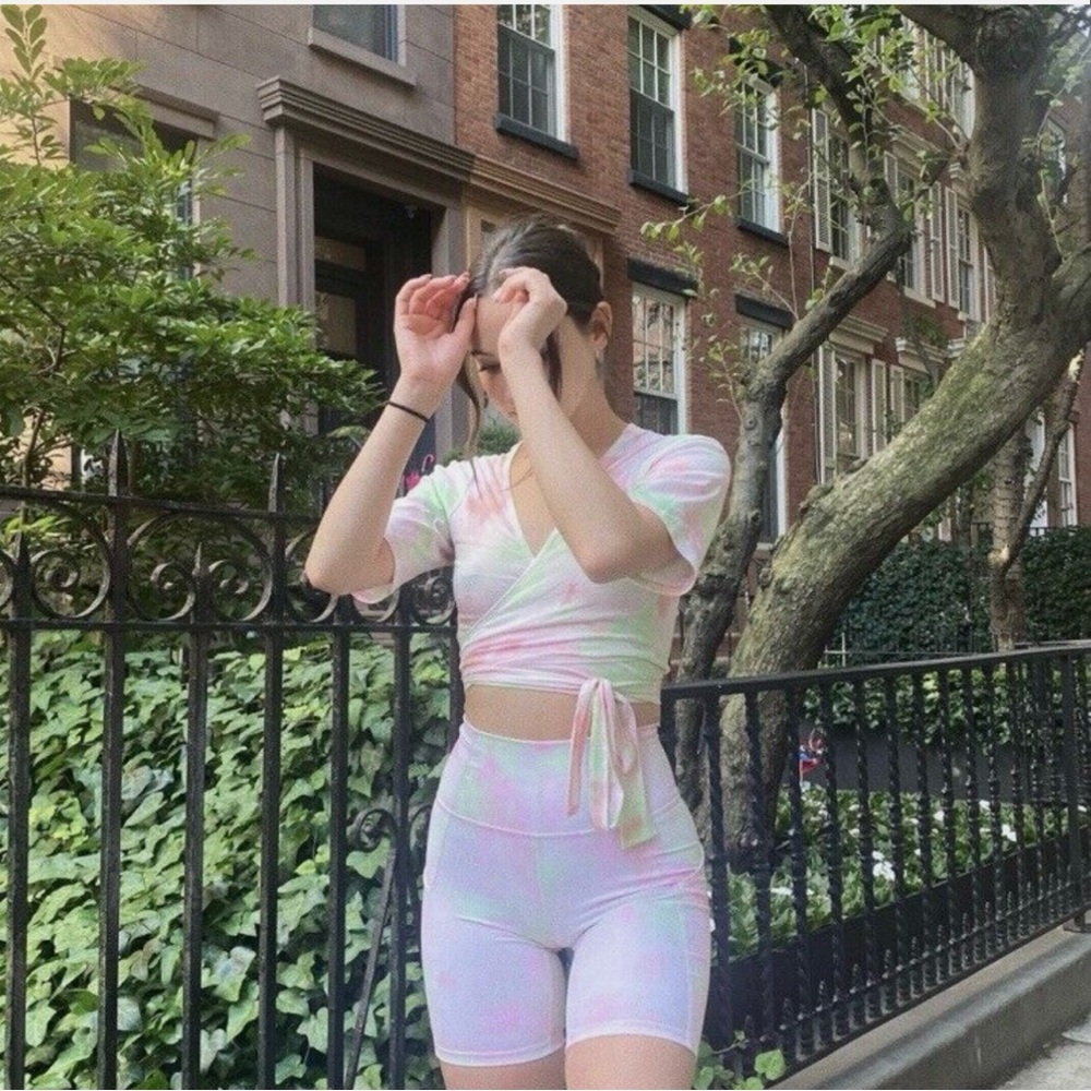 Fabletics Laila Wrap Top in Dreamy Pixie Ethereal Hues